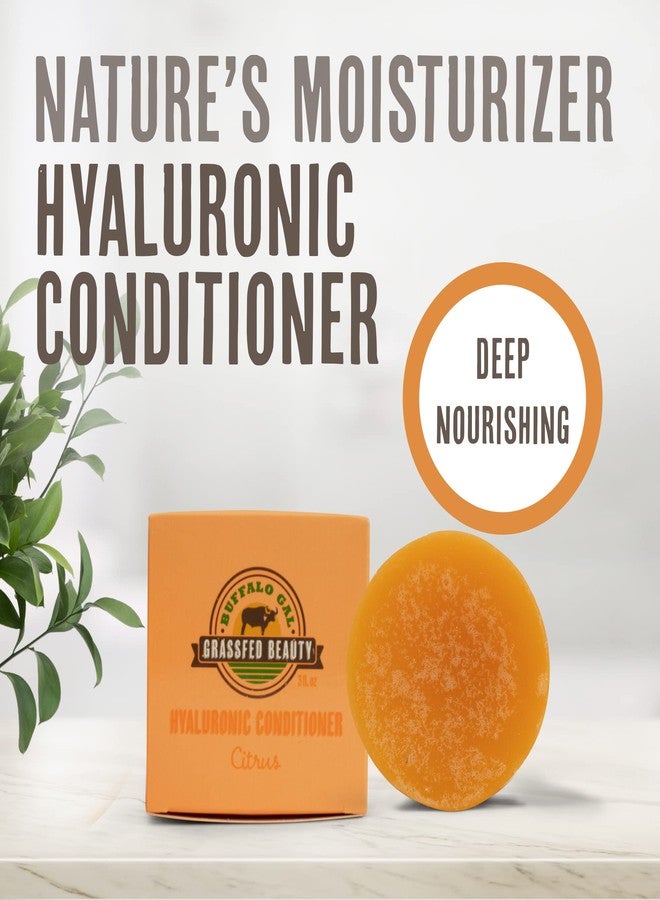 BUFFALO GAL Hyaluronic and Tallow Conditioner Bar, Natural Hair Conditioner for Growth, Hydrating for Dry Hair, Detangling for All Hair Types, 3 fl oz, Citrus - Image 2